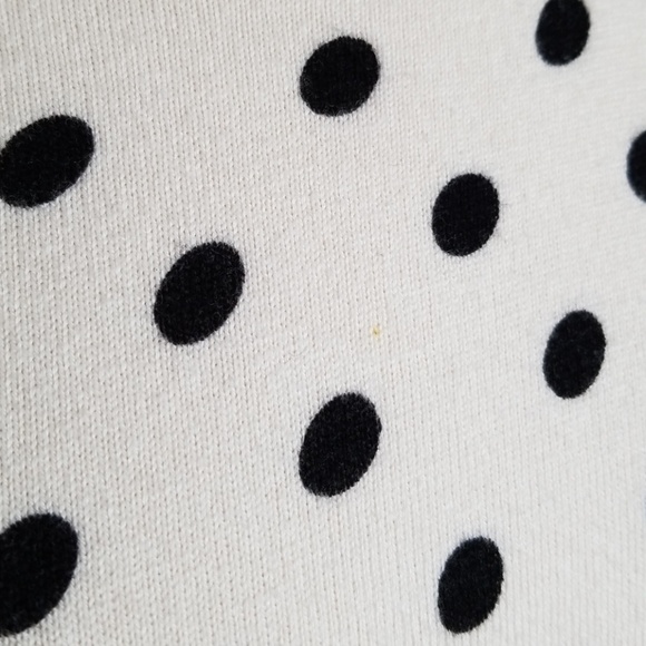 Cream polka dot 3/4 sleeve sweater Merona M - Picture 5 of 6